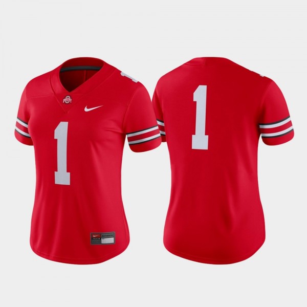Ohio State Buckeyes #1 Game College Football Women's Jersey - Scarlet